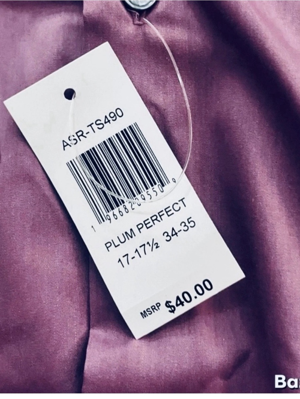 Architect Men’s XL Dress Shirt Plum Perfect Purple Regular Fit 17-17.5 34/3 - Picture 2 of 3
